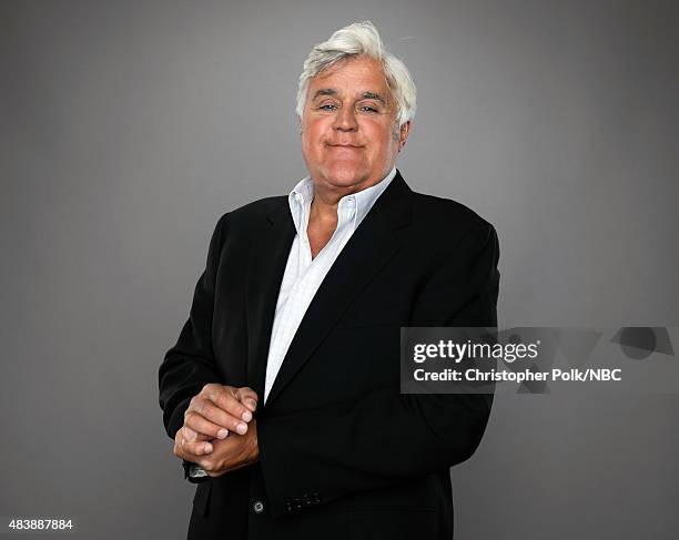 NBCUniversal Portrait Studio, August 2015 -- Pictured: TV personality Jay Leno from "Jay Leno's Garage" poses for a portrait at the NBCUniversal...