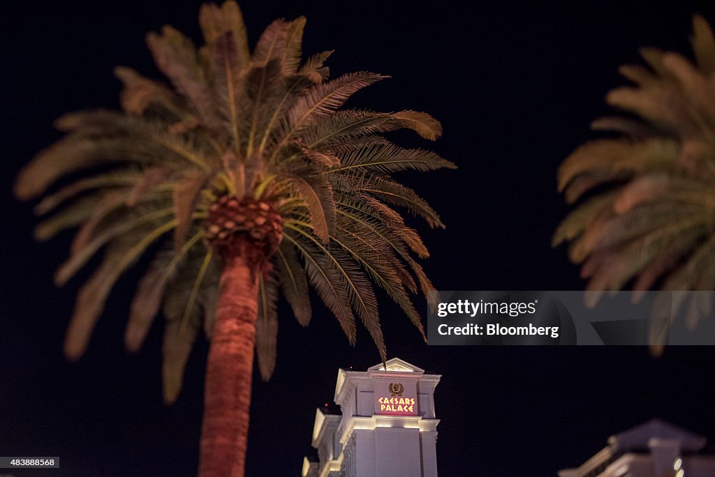 Aerials Views And Major Hotels On The Strip As Las Vegas Set To Top Last Year's Tourism Record