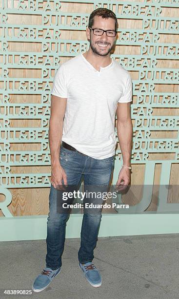 Actor Alejandro Albarracin attends 'Pull & Bear' party photocall at Cibeles palace on April 10, 2014 in Madrid, Spain.