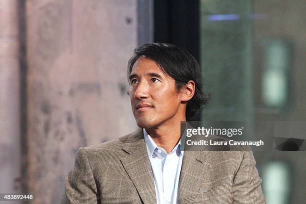 Jimmy Chin attends AOL Build Presents: "MERU"at AOL Studios In New York on August 13, 2015 in New York City.