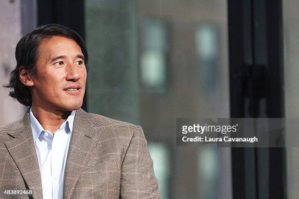 Jimmy Chin attends AOL Build Presents: "MERU"at AOL Studios In New York on August 13, 2015 in New York City.
