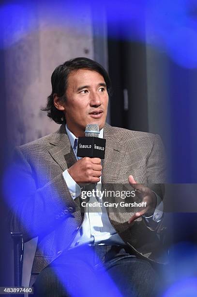 Filmmaker and mountaineer Jimmy Chin attends AOL Build Presents: "MERU"at AOL Studios In New York on August 13, 2015 in New York City.