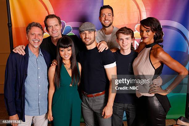 NBCUniversal Press Tour, August 2015 -- "Heroes Reborn" -- Pictured: Tim Kring, Executive Producer; Jack Coleman, Kiki Sukezane, Ryan Guzman, Zachary...