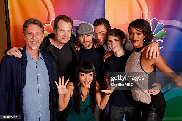 NBCUniversal Press Tour, August 2015 -- "Heroes Reborn" -- Pictured: Tim Kring, Executive Producer; Jack Coleman, Kiki Sukezane, Ryan Guzman, Zachary...