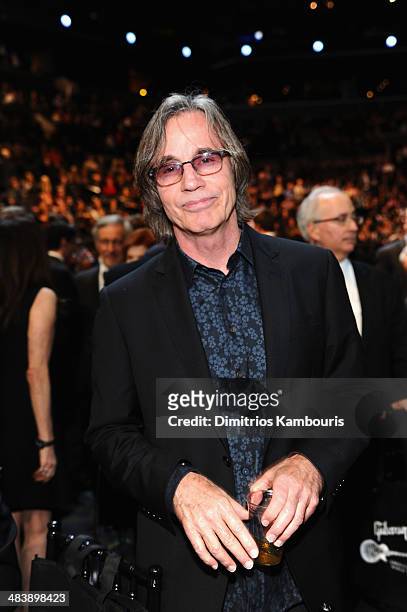 Recording artist Jackson Browne attends the 29th Annual Rock And Roll Hall Of Fame Induction Ceremony at Barclays Center of Brooklyn on April 10,...
