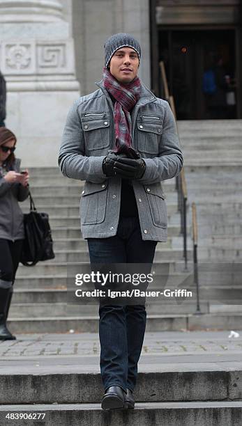 Dean Geyerin is seen on movie set of 'Glee' on November 18, 2012 in New York City.