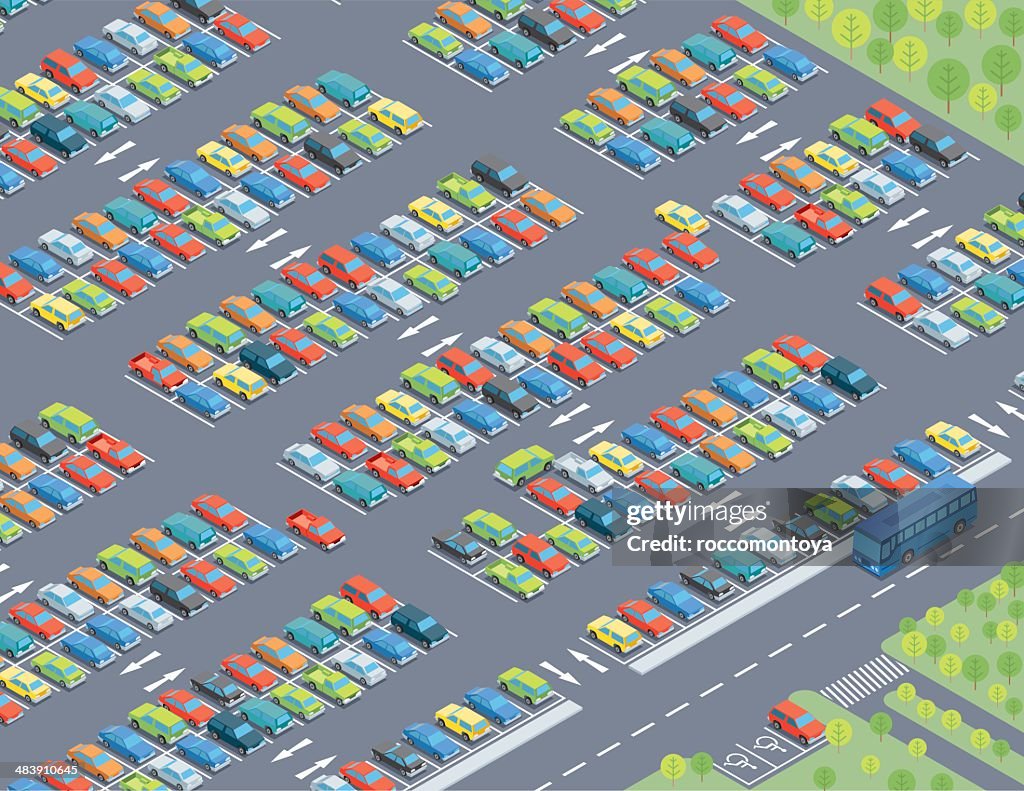 Isometric, Parking Lot