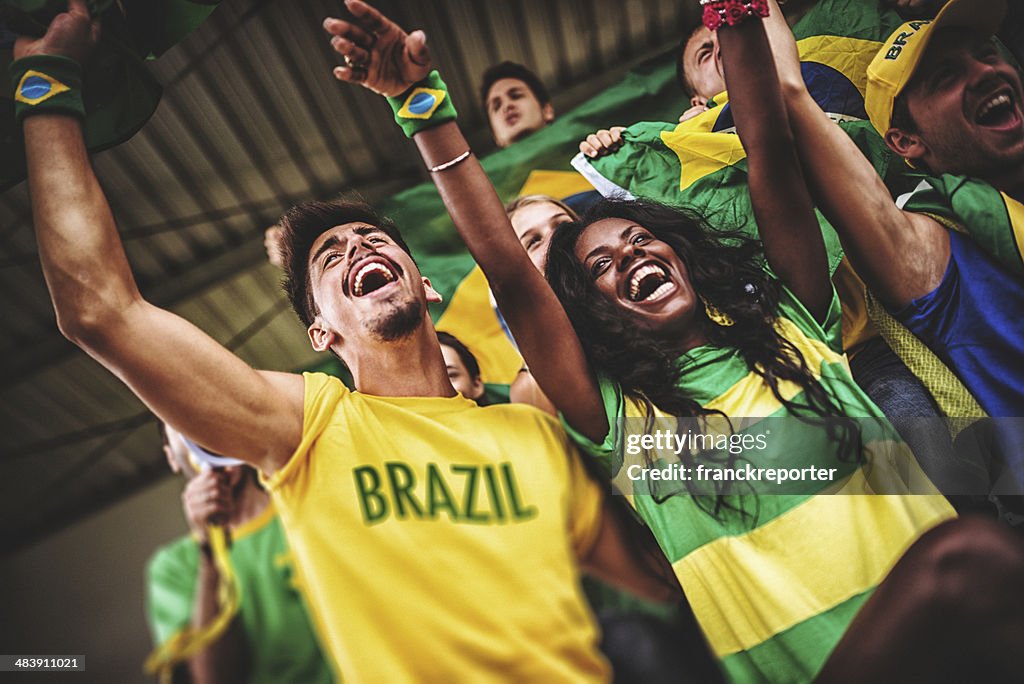 Tifosi brasiliani a stadium