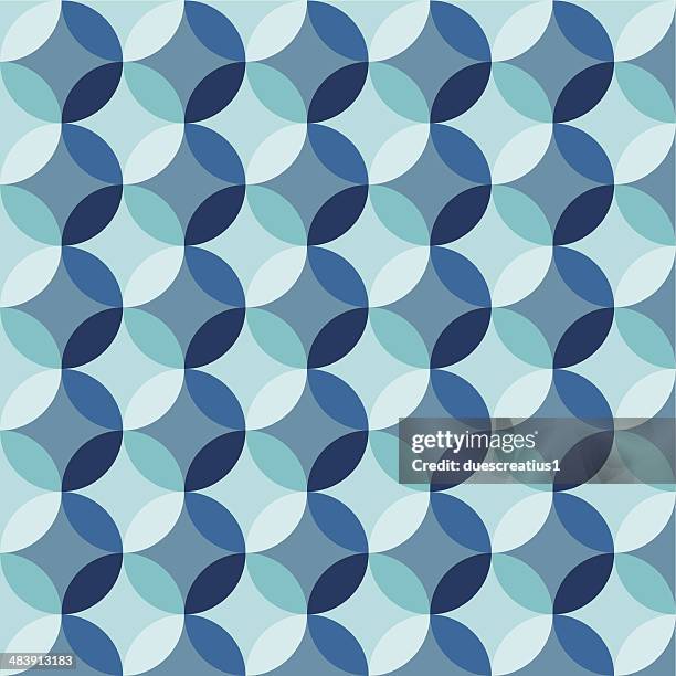 blue circle pattern background - circle pattern seamless stock illustrations