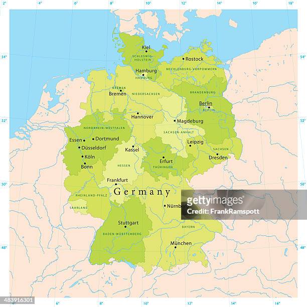 germany vector map - lower saxony stock illustrations