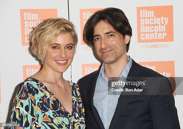 Actress Greta Gerwig and Director Noah Baumbach attend the 2015 Film Society Of Lincoln Center Summer Talks With "Mistress America" at Elinor Bunin...