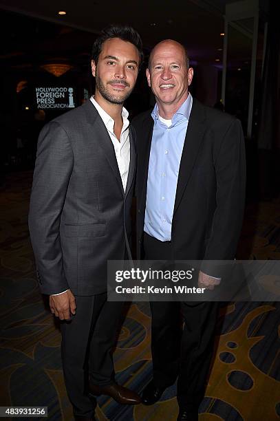 Actor Jack Huston and Paramount Pictures Vice Chairman Rob Moore attend HFPA Annual Grants Banquet at the Beverly Wilshire Four Seasons Hotel on...