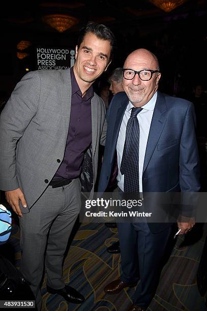 Dick Clark Productions President Michael Mahan and Hollywood Foreign Press Association President for 2015-16 Lorenzo Soria attend HFPA Annual Grants...