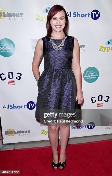 Actress Alicia Malone attends the Hollyshorts 11th Annual Opening Night Celebration at TCL Chinese 6 Theatres on August 13, 2015 in Hollywood,...