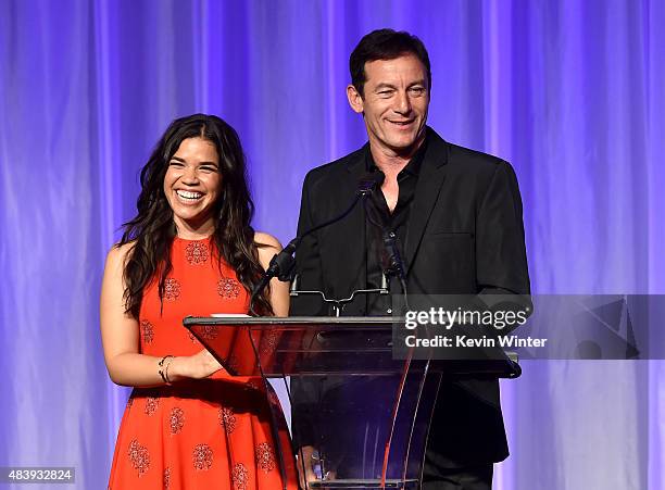 Actors America Ferrera and Jason Isaacs accept grant on behalf of Latin Cinema of LA, Streetlights, California State Summer School for the Arts and...