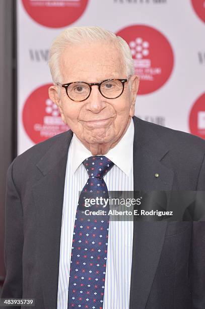 Film producer Walter Mirisch attends the opening night gala screening of "Oklahoma!" during the 2014 TCM Classic Film Festival at TCL Chinese Theatre...