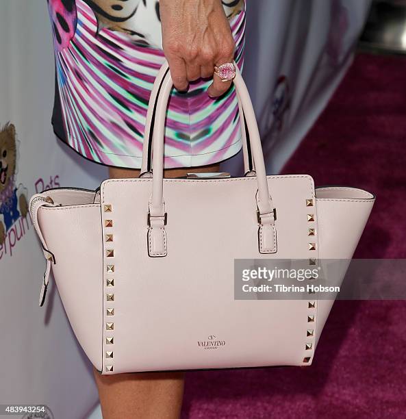 Camille Grammer, fashion detail, attends Lisa Vanderpump's luncheon benefitting the American Humane Association and the Hero Dog Awards at Pump on...