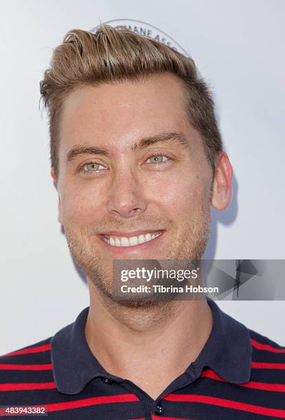 Lance Bass attends Lisa Vanderpump's luncheon benefitting the American Humane Association and the Hero Dog Awards at Pump on August 13, 2015 in West...
