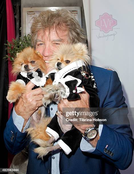 Ken Todd and dogs Giggy and Daddy attend Lisa Vanderpump's luncheon benefitting the American Humane Association and the Hero Dog Awards at Pump on...