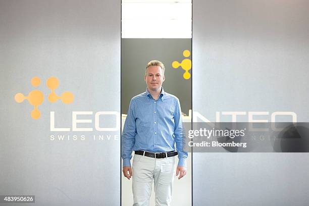 Jan Schoch, chief executive officer of Leonteq AG, poses for a photograph ahead of an interview at the company's headquarters in Zurich, Switzerland,...