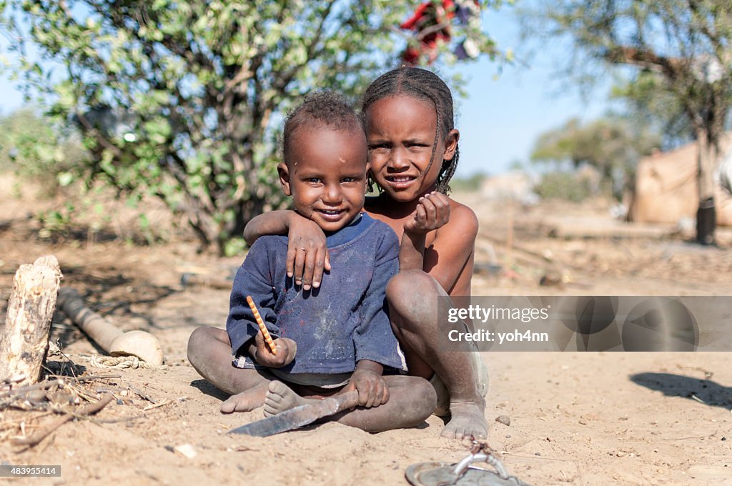 African boy and girl