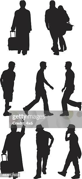 people on the move - cell signaling pathway stock illustrations