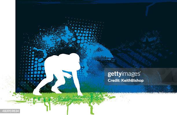 football defense player background - american football player vector stock illustrations