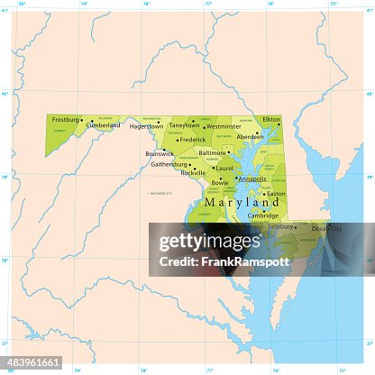 Maryland Vector Map Maryland Vector Map