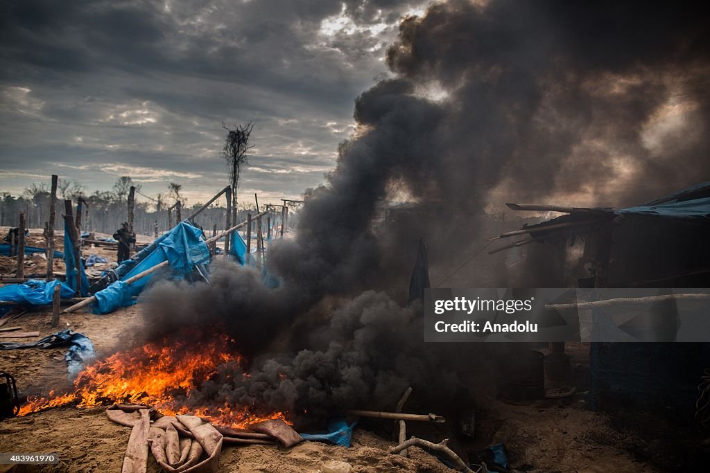 Peru Illegal Gold Mining Operation