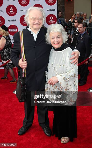 Conducter Carl Davis and Jean Boht attends TCM Classic Film Festival opening night gala of "Oklahoma!" at TCL Chinese Theatre IMAX on April 10, 2014...