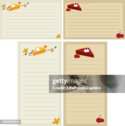 Holiday Pie Recipe Cards and Shopping Lists Holiday Pie Recipe Cards and Shopping Lists