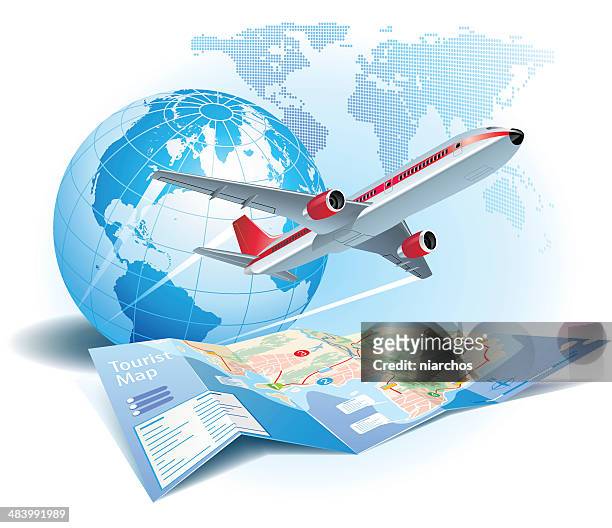 air travel - travel destinations stock illustrations
