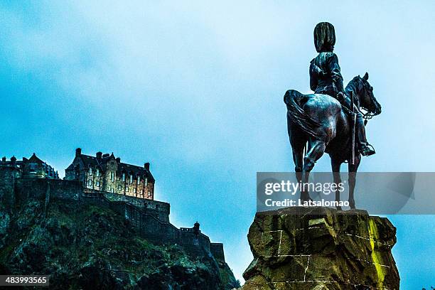 100 princes st castle view - night 100 stock pictures, royalty-free photos & images