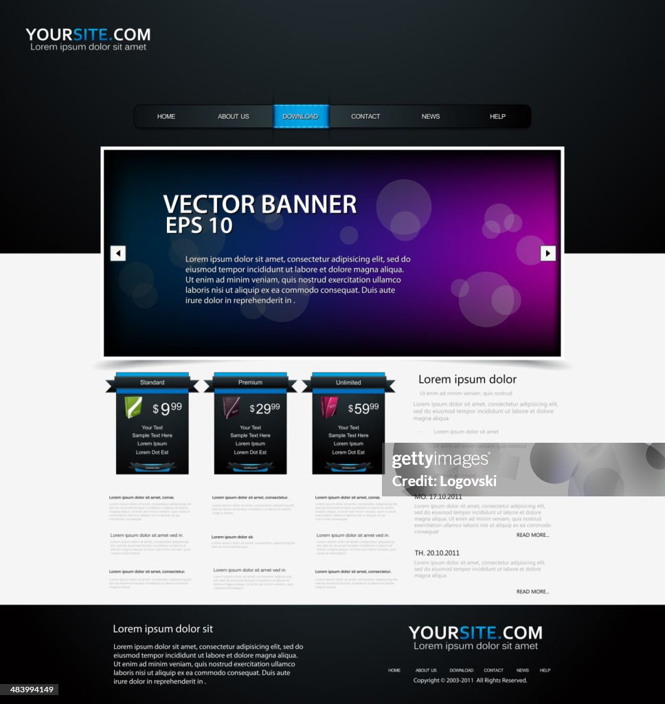 Predefined Web Template Web Template High-Res Vector Graphic - Getty Images