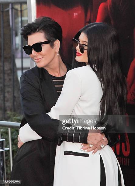 Kris Jenner and Kylie Jenner attend the premiere of 'The Gallows' at Hollywood High School on July 7, 2015 in Los Angeles, California.