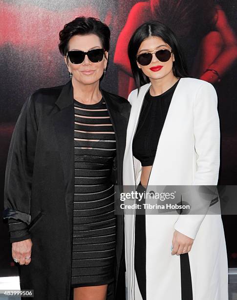 Kris Jenner and Kylie Jenner attend the premiere of 'The Gallows' at Hollywood High School on July 7, 2015 in Los Angeles, California.