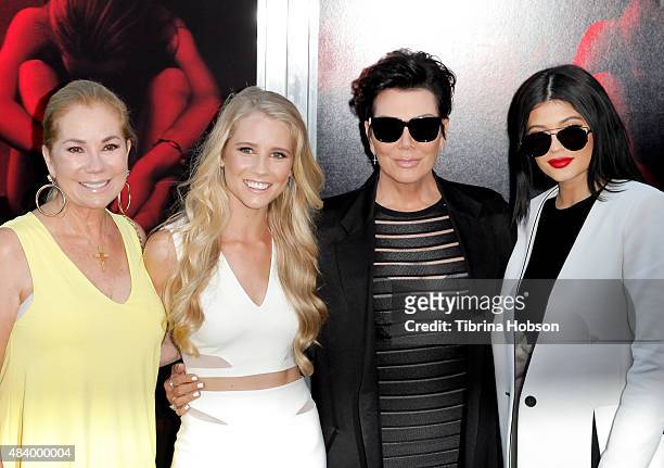 Kathie Lee Gifford, Cassidy Gifford, Kris Jenner and Kylie Jenner attend the premiere of 'The Gallows' at Hollywood High School on July 7, 2015 in...