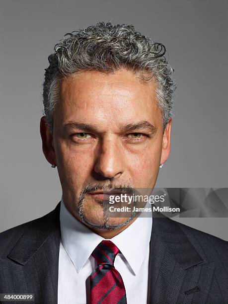Retired Italian football forward Roberto Baggio is photographed for GQ on October 26, 2010 in Milan, Italy.