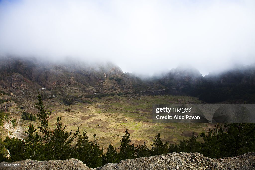 The crater of the volcano called "Coca crater"