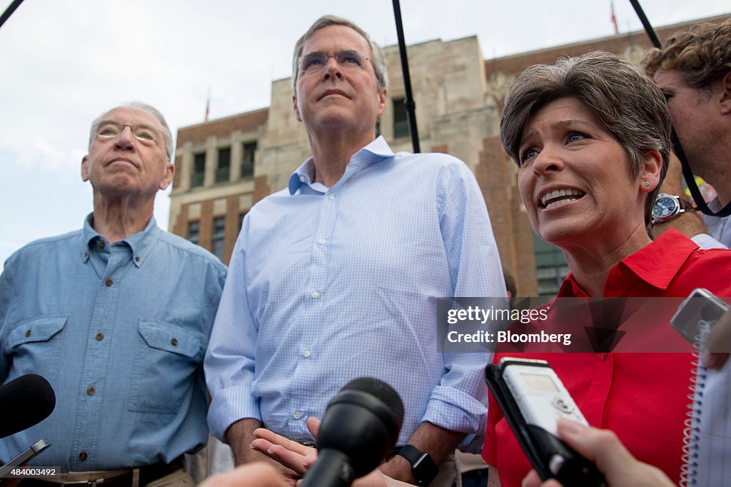 Jeb Bush Speaks At Iowa State Fair Soapbox