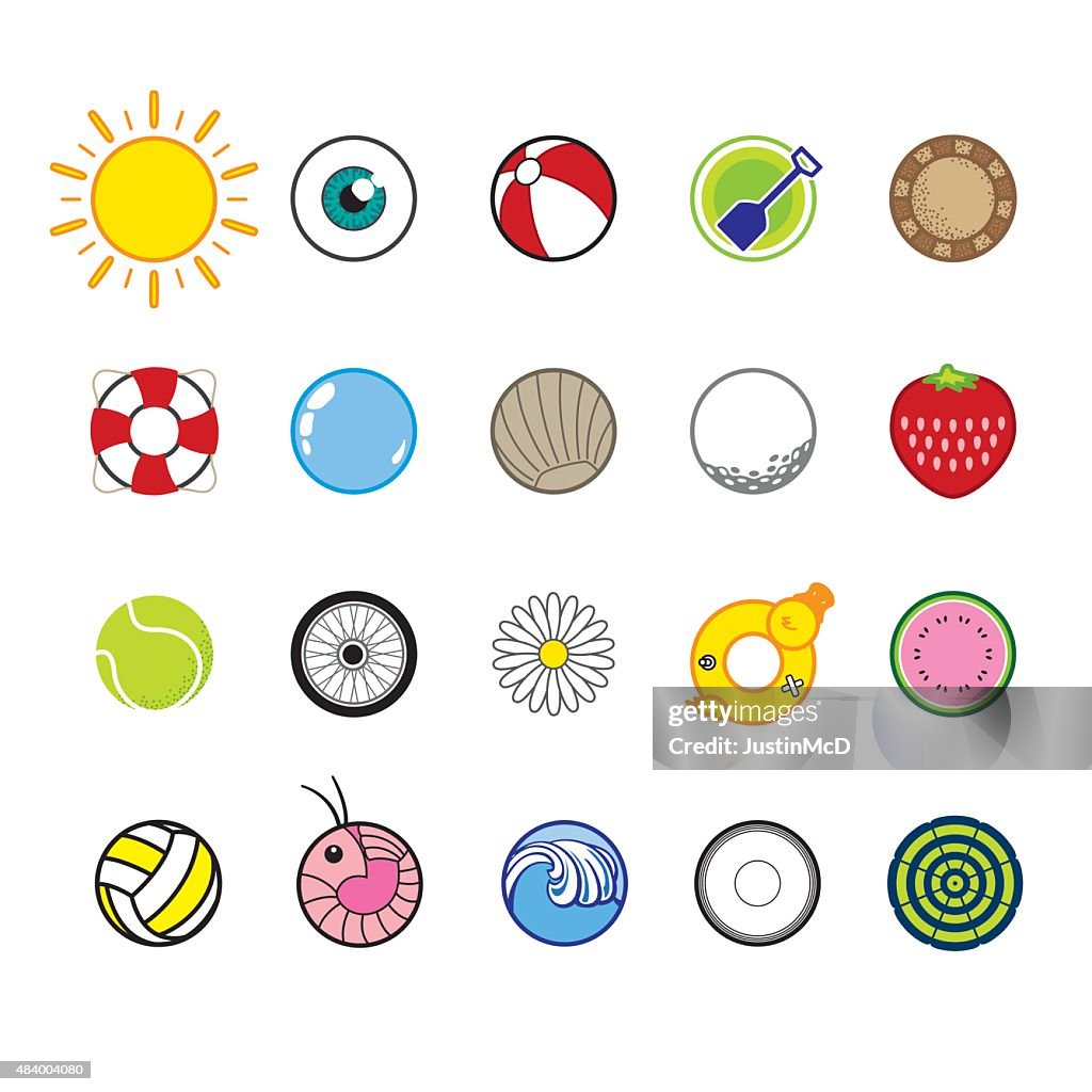 Sommerspaß-Symbole