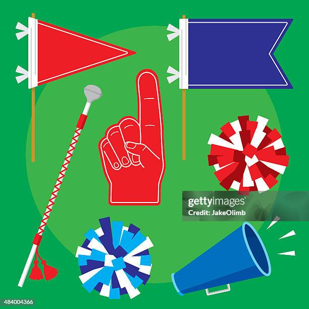 illustrations, cliparts, dessins animés et icônes de pep rally articles à régler - vintage megaphone