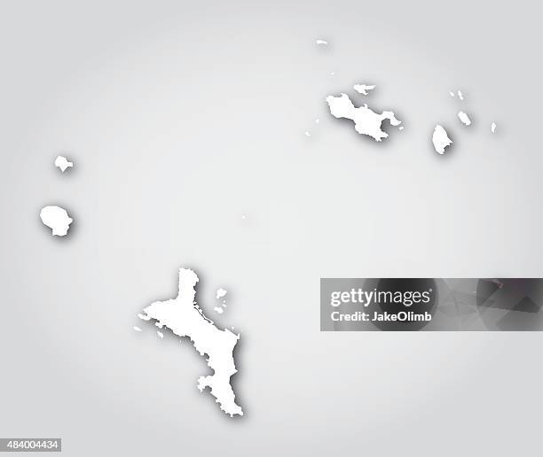 seychelles silhouette white - seychelles stock illustrations