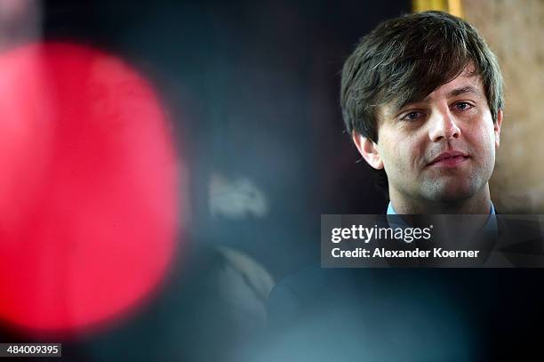 Prince Ernst August of Hanover attends the presentation of the Royal Crown of Hanover at Schloss Marienburg palace on April 11, 2014 in Pattensen,...