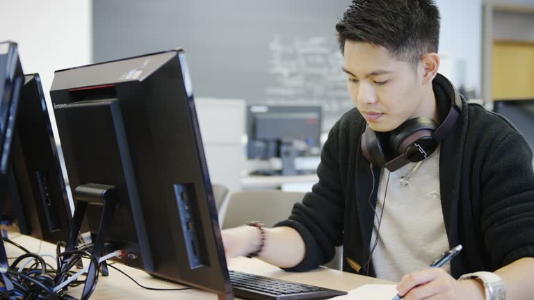 Average Student Using A Computer 791 College Student Desktop Computer Stock Videos, Footage, & 4K Video ...