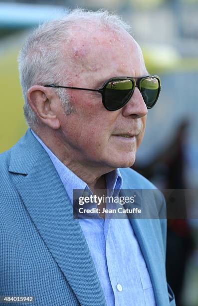 Founder of Kering and owner of Stade Rennais Francois Pinault attends the friendly match between Stade Rennais and Stade Brestois at Stade...