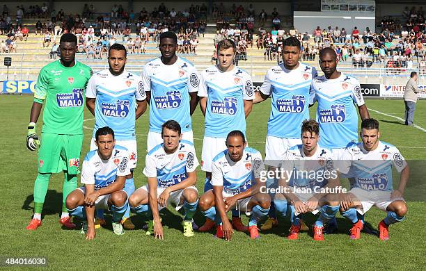 Team Stade Brestois poses the friendly match between Stade Rennais and Stade Brestois at Stade Fred-Aubert on July 11, 2015 in Saint Brieuc, France.