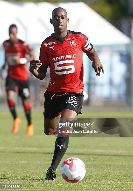 Gelson Fernandes of Rennes in action during the friendly match between Stade Rennais and Stade Brestois at Stade Fred-Aubert on July 11, 2015 in...