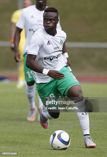 Ismael Diomande of Saint-Etienne in action during the friendly game between AS Saint-Etienne and FSV Mainz 05 at Stade Olympique on July 19, 2015 in...