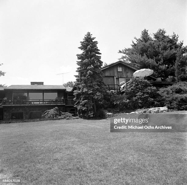 General views of Musician Kashif's home the former estate of Jackie Robinson in 1985 in Stamford, Connecticut.